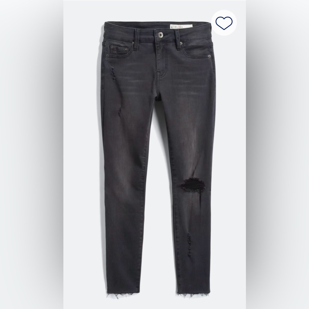 Pistola Charcoal Distressed Jeans